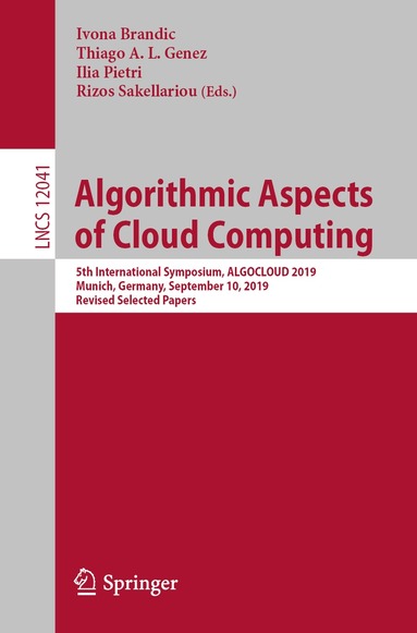 Ivona Brandic, Thiago A. L. Genez, Ilia Pietri, Rizos Sakellariou - Algorithmic Aspects of Cloud Computing, Häftad