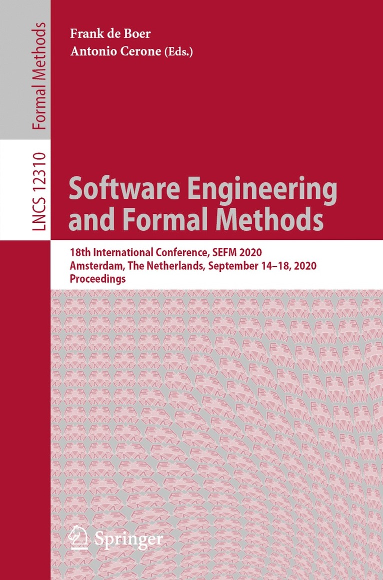 Frank de Boer, Antonio Cerone - Software Engineering and Formal Methods, Häftad