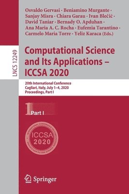 bokomslag Computational Science and Its Applications - ICCSA 2020