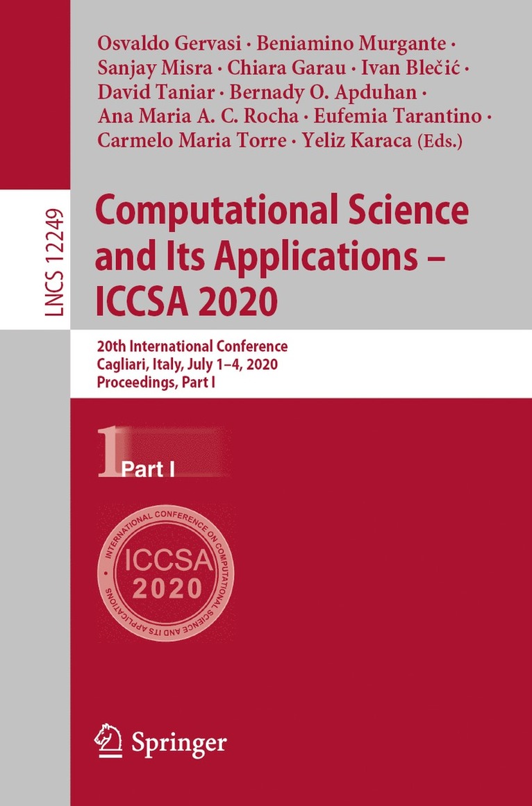 Computational Science and Its Applications  ICCSA 2020 1