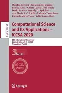 bokomslag Computational Science and Its Applications - ICCSA 2020
