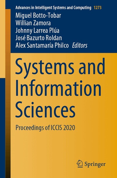 Miguel Botto-Tobar, Willian Zamora, Johnny Larrea Plúa, José Bazurto Roldan, Alex Santamaría Philco - Systems and Information Sciences, Häftad