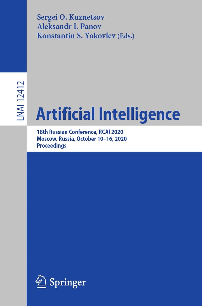 Sergei O. Kuznetsov, Aleksandr I. Panov, Konstantin S. Yakovlev - Artificial Intelligence, Häftad