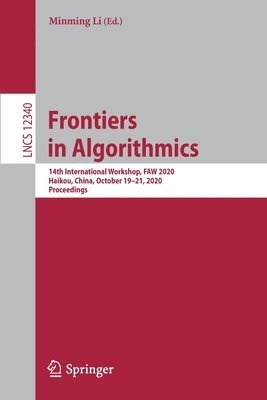 Frontiers in Algorithmics 1