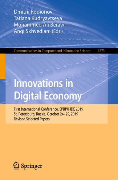 Dmitrii Rodionov, Tatiana Kudryavtseva, Mohammed Ali Berawi, Angi Skhvediani - Innovations in Digital Economy, Häftad