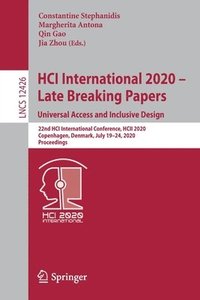 bokomslag HCI International 2020  Late Breaking Papers: Universal Access and Inclusive Design