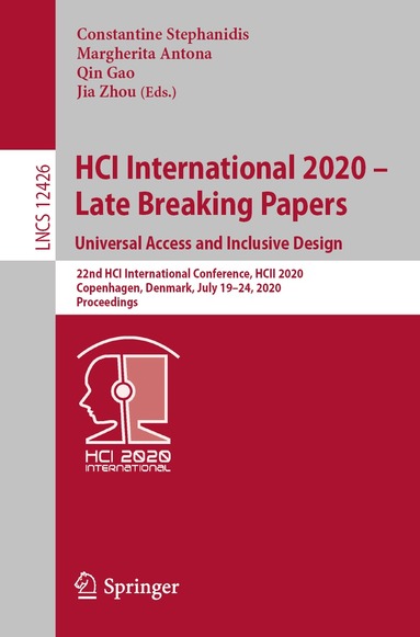 Constantine Stephanidis, Margherita Antona, Qin Gao, Jia Zhou - HCI International 2020 – Late Breaking Papers: Universal Access and Inclusive Design, Häftad