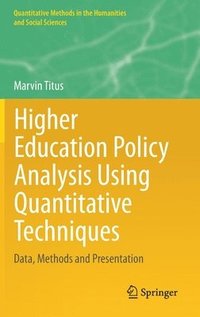 bokomslag Higher Education Policy Analysis Using Quantitative Techniques