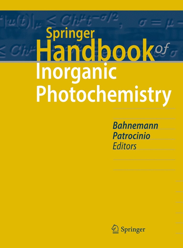 Detlef Bahnemann, Antonio Otavio T. Patrocinio - Springer Handbook of Inorganic Photochemistry, Inbunden