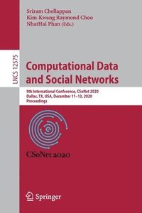 bokomslag Computational Data and Social Networks