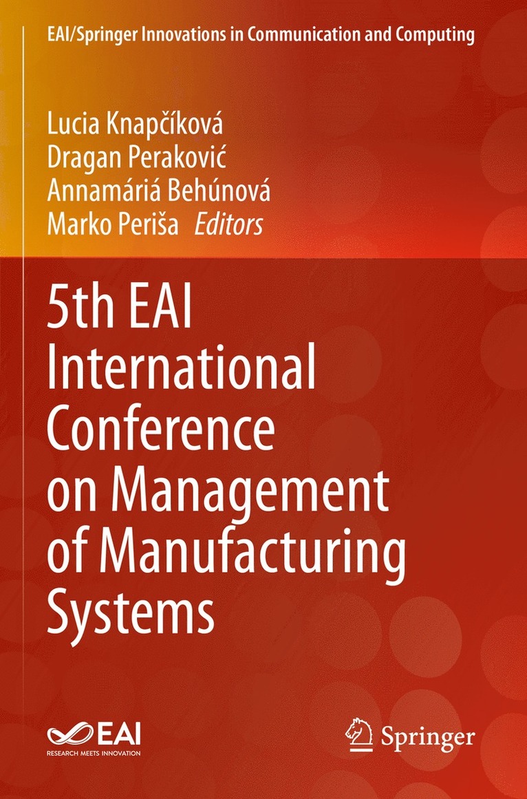 5th EAI International Conference on Management of Manufacturing Systems 1