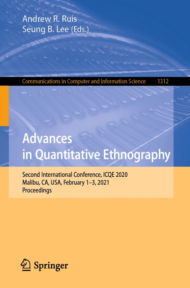 Advances in Quantitative Ethnography 1