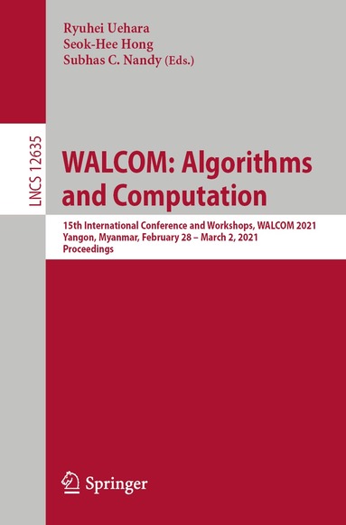 Ryuhei Uehara, Seok-Hee Hong, Subhas C. Nandy - WALCOM: Algorithms and Computation, Häftad