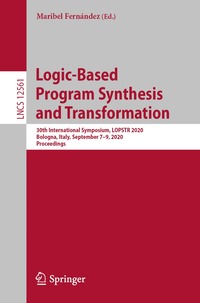 bokomslag Logic-Based Program Synthesis and Transformation