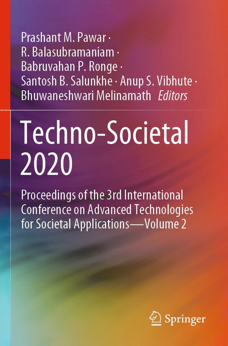 Prashant M. Pawar, R. Balasubramaniam, Babruvahan P. Ronge, Santosh B. Salunkhe, Anup S. Vibhute, Bhuwaneshwari Melinamath - Techno-Societal 2020, Häftad