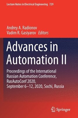 Advances in Automation II 1