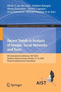 bokomslag Recent Trends in Analysis of Images, Social Networks and Texts