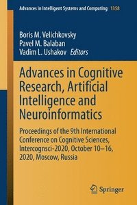 bokomslag Advances in Cognitive Research, Artificial Intelligence and Neuroinformatics