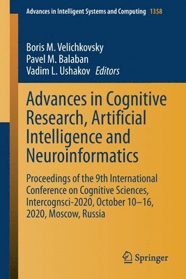 bokomslag Advances in Cognitive Research, Artificial Intelligence and Neuroinformatics