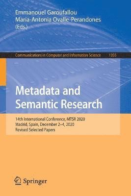 Emmanouel Garoufallou, María-Antonia Ovalle-Perandones, Maria-Antonia Ovalle-Perandones - Metadata and Semantic Research, Häftad