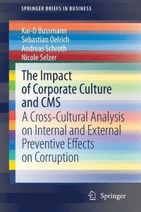 bokomslag The Impact of Corporate Culture and CMS
