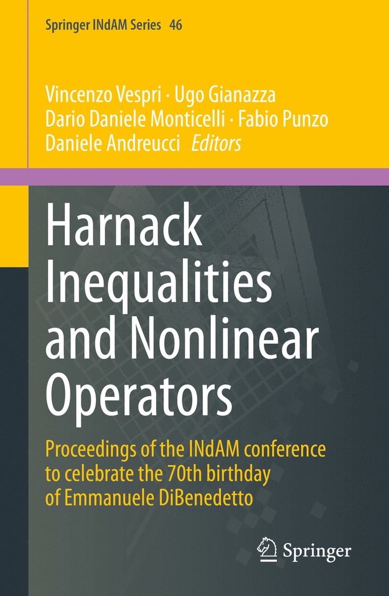 Vincenzo Vespri, Ugo Gianazza, Dario Daniele Monticelli, Fabio Punzo, Daniele Andreucci - Harnack Inequalities and Nonlinear Operators, Inbunden