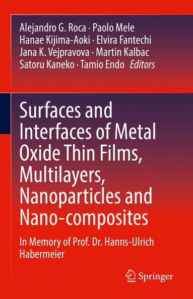 Alejandro G. Roca, Paolo Mele, Hanae Kijima-Aoki, Elvira Fantechi, Jana K. Vejpravova, Martin Kalbac, Satoru Kaneko, Tamio Endo - Surfaces and Interfaces of Metal Oxide Thin Films, Multilayers, Nanoparticles and Nano-composites, Inbunden