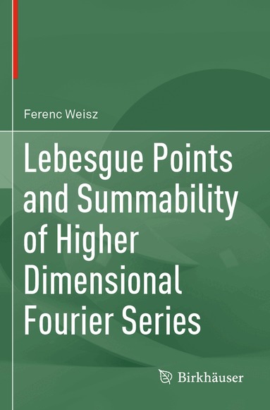 Ferenc Weisz - Lebesgue Points and Summability of Higher Dimensional Fourier Series, Häftad