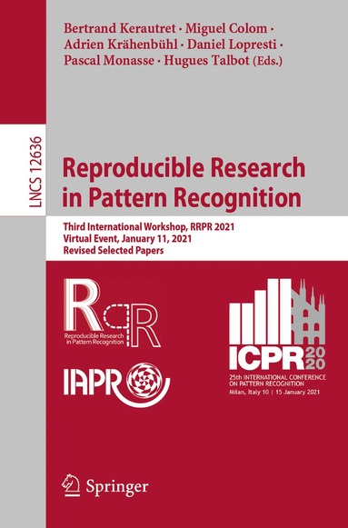 bokomslag Reproducible Research in Pattern Recognition