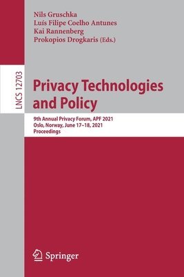 bokomslag Privacy Technologies and Policy