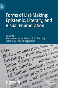 bokomslag Forms of List-Making: Epistemic, Literary, and Visual Enumeration