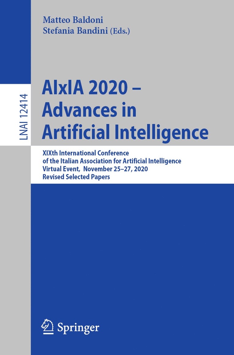 AIxIA 2020  Advances in Artificial Intelligence 1