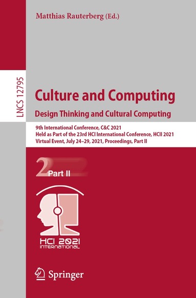 Matthias Rauterberg - Culture and Computing. Design Thinking and Cultural Computing, Häftad