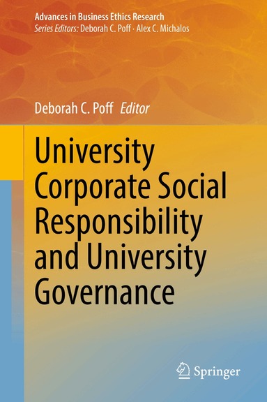 Deborah C. Poff - University Corporate Social Responsibility and University Governance, Inbunden