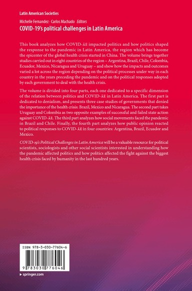 Michelle Fernandez, Carlos Machado - COVID-19's political challenges in Latin America, Häftad