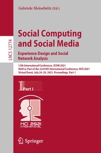 bokomslag Social Computing and Social Media: Experience Design and Social Network Analysis