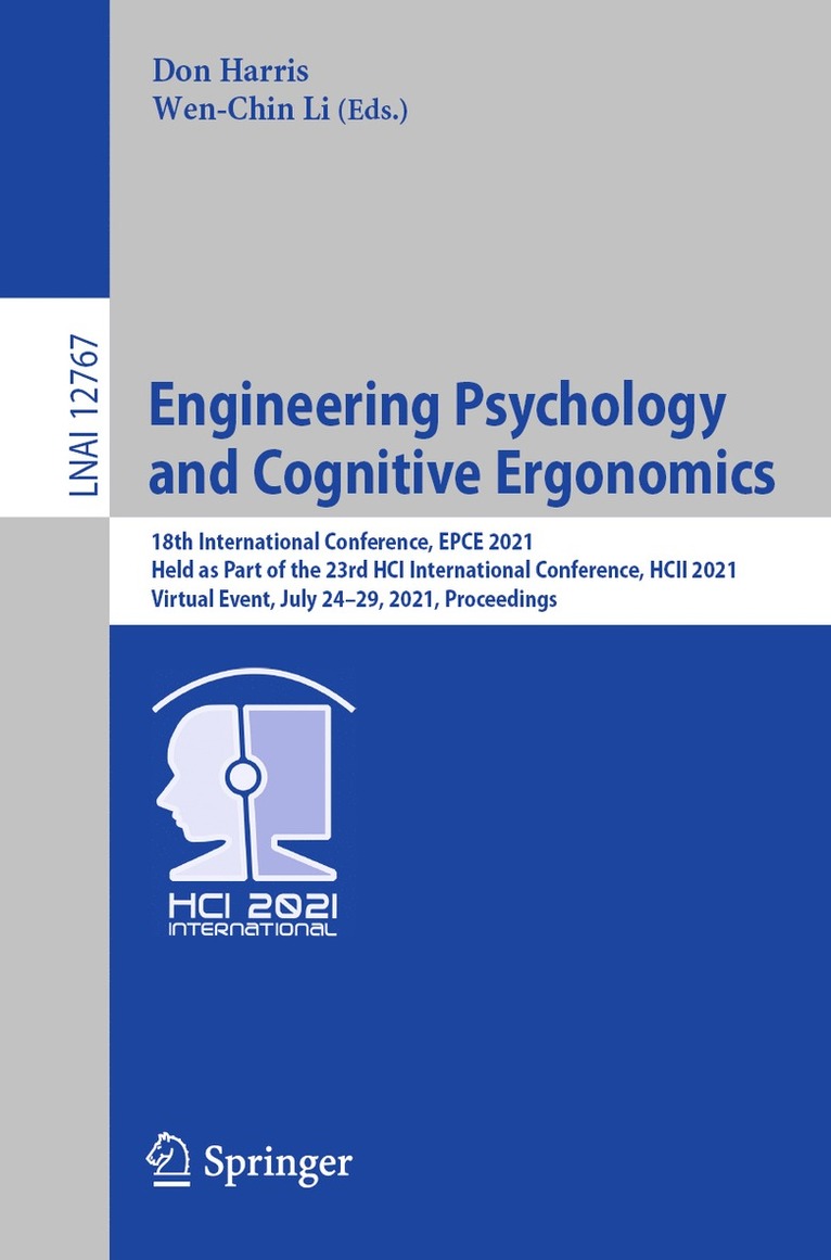 Engineering Psychology and Cognitive Ergonomics 1