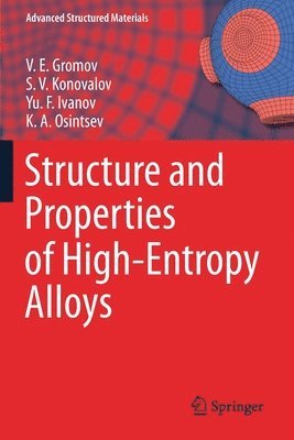 bokomslag Structure and Properties of High-Entropy Alloys