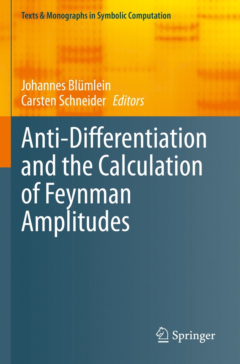 Johannes Blümlein, Carsten Schneider, Johannes Blumlein - Anti-Differentiation and the Calculation of Feynman Amplitudes, Häftad