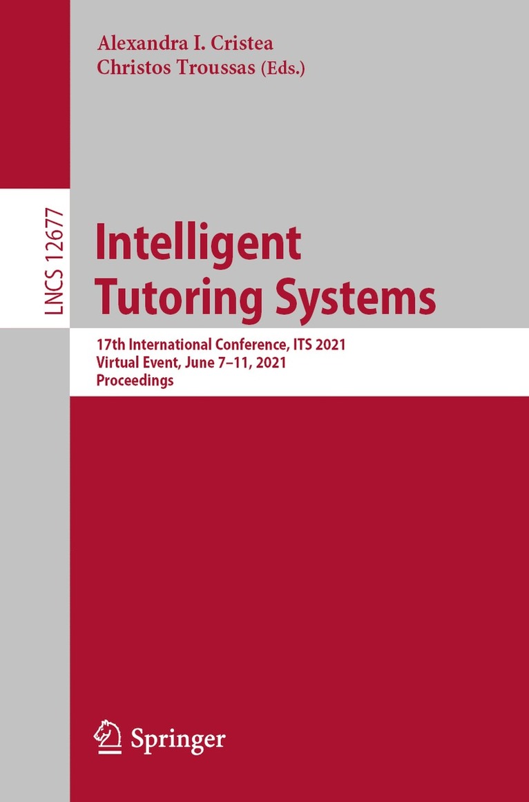 Alexandra I. Cristea, Christos Troussas - Intelligent Tutoring Systems, Häftad