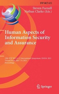 bokomslag Human Aspects of Information Security and Assurance