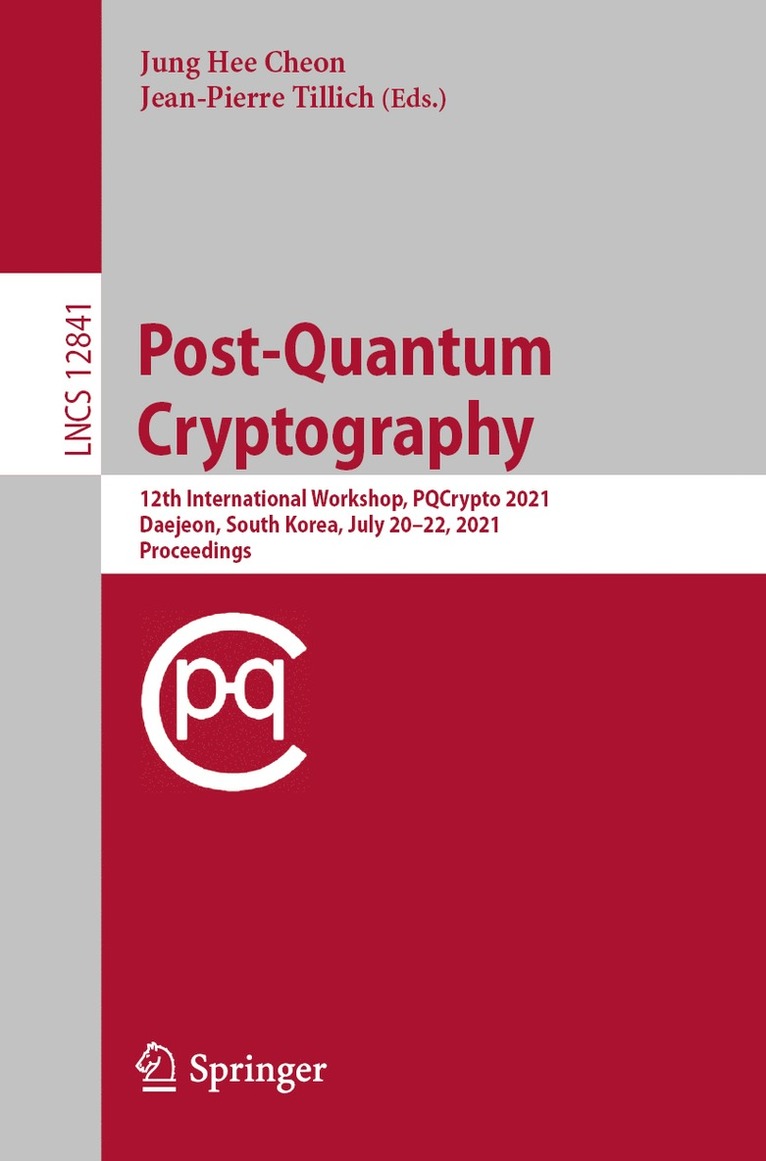 Jung Hee Cheon, Jean-Pierre Tillich - Post-Quantum Cryptography, Häftad