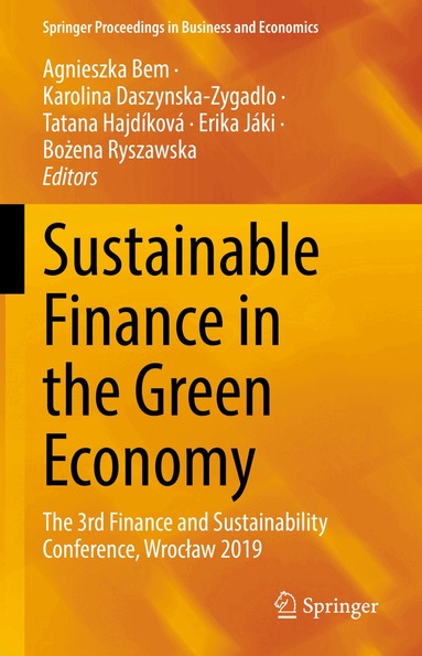 Agnieszka Bem, Karolina Daszynska-Zygadlo, Tatana Hajdíková, Erika Jáki, Bożena Ryszawska - Sustainable Finance in the Green Economy, Inbunden