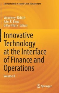 bokomslag Innovative Technology at the Interface of Finance and Operations