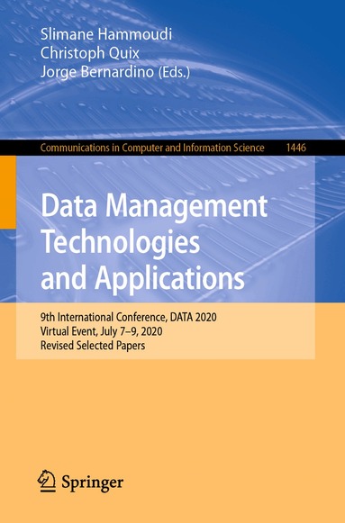 Slimane Hammoudi, Christoph Quix, Jorge Bernardino - Data Management Technologies and Applications, Häftad