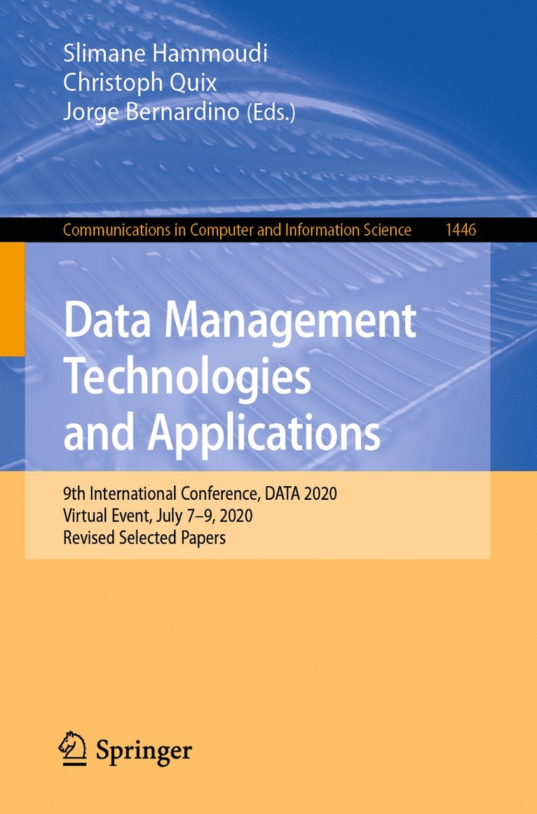 Data Management Technologies and Applications 1