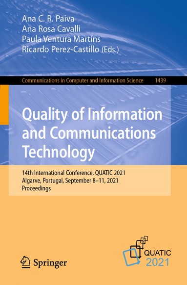Ana C. R. Paiva, Ana Rosa Cavalli, Paula Ventura Martins, Ricardo Pérez-Castillo - Quality of Information and Communications Technology, Häftad