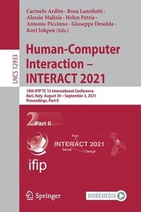 bokomslag Human-Computer Interaction - INTERACT 2021