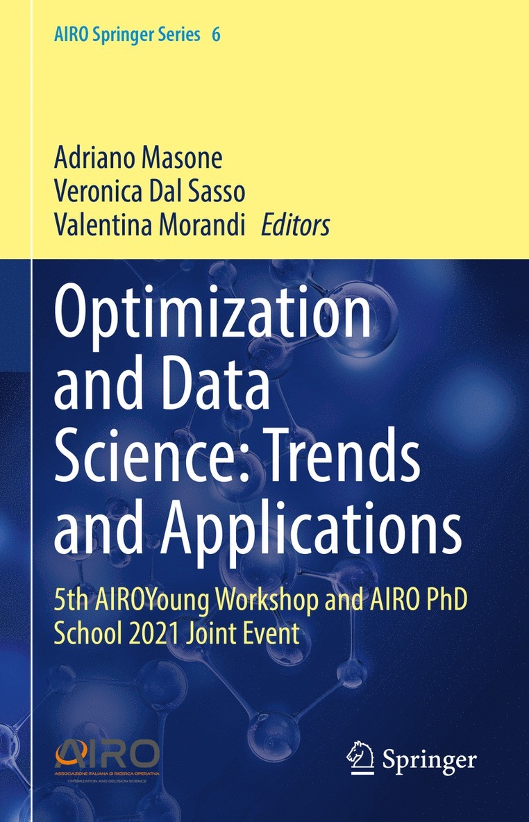 Adriano Masone, Veronica Dal Sasso, Valentina Morandi - Optimization and Data Science: Trends and Applications, Inbunden