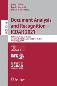 bokomslag Document Analysis and Recognition  ICDAR 2021